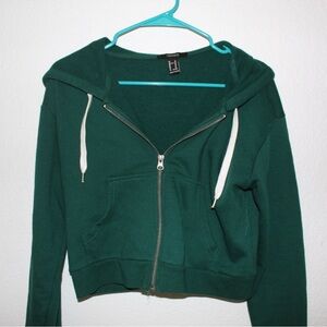 Forever 21 Cropped Zip Up Hoodie